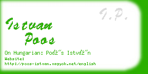 istvan poos business card